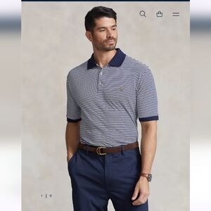 NWOT Polo Golf by Ralph Lauren Striped Short Sleeve Top Size XXL